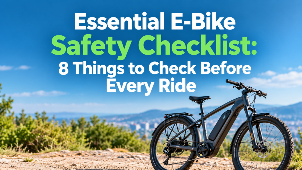 Essential E-Bike Safety Checklist: 8 Things to Check Before Every Ride in Woking